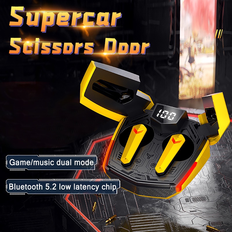 Tai nghe chơi game không dây Flying Wing ko dây audio nút nhét tai nhạc tai nghr dien thoai có mic， tai nghe điện thoại chup tai super bass the thao caocấp pro thể thao nhet tai không dây chính hãng， TWS true wireless bluetooth gaming headphone