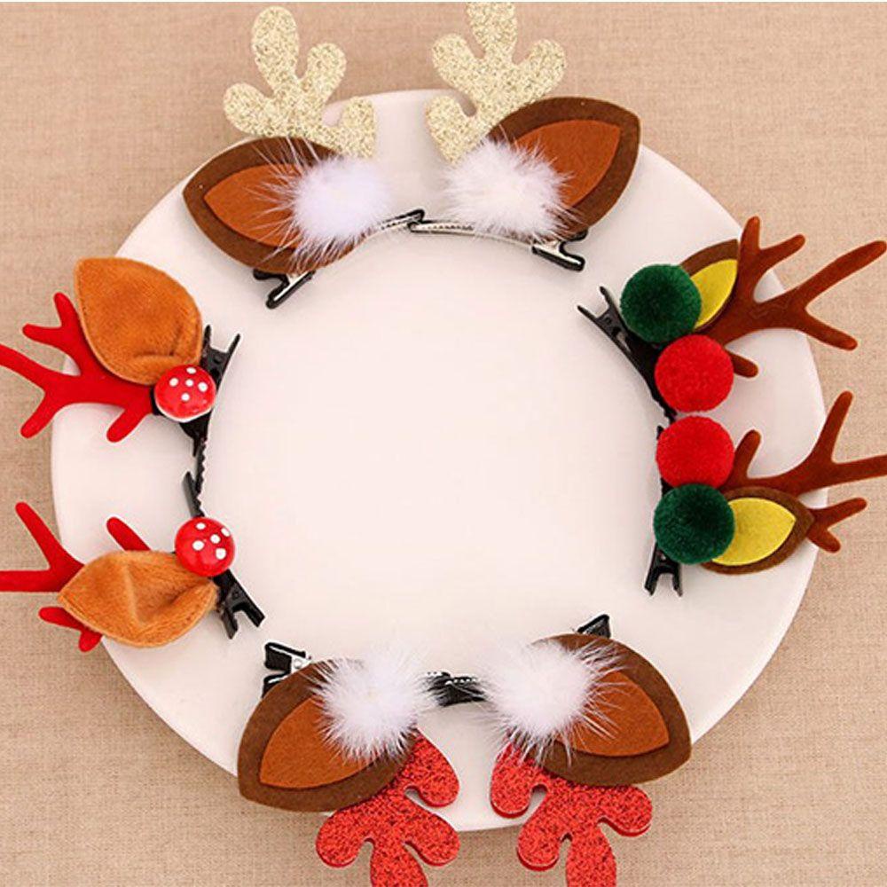 ORIENTLII Kẹp Tóc Hình Sừng Hươu Dễ Thương