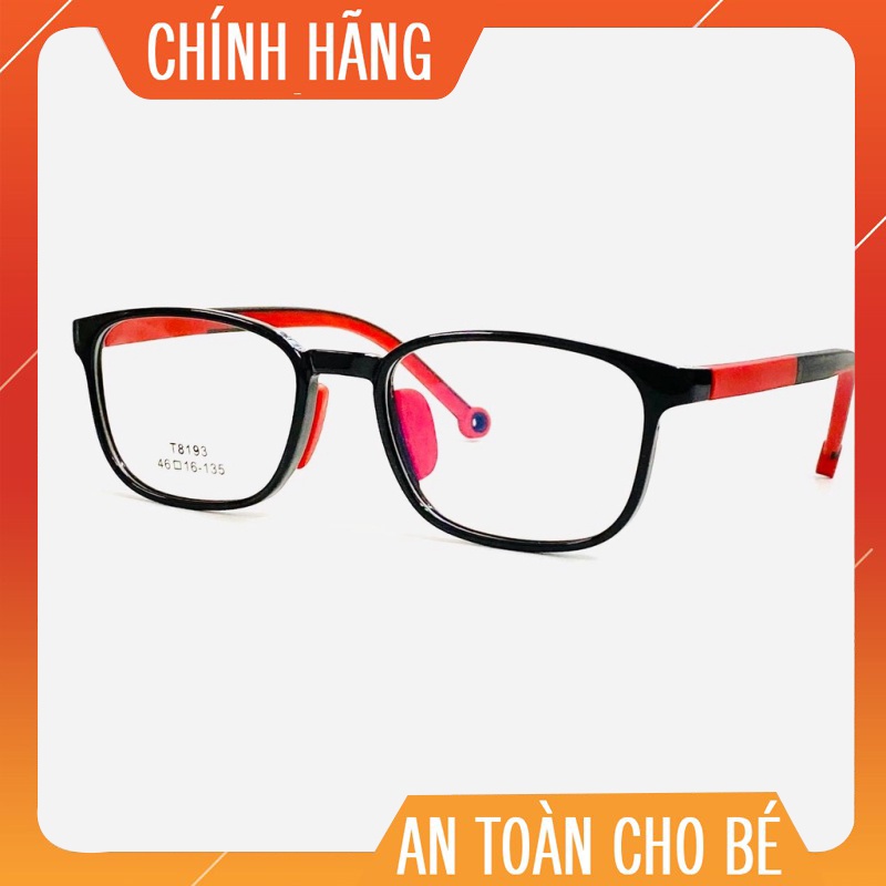 Gọng kính cận trẻ em nhựa dẻo Hàn quốc T8193, tặng hộp + khăn lau