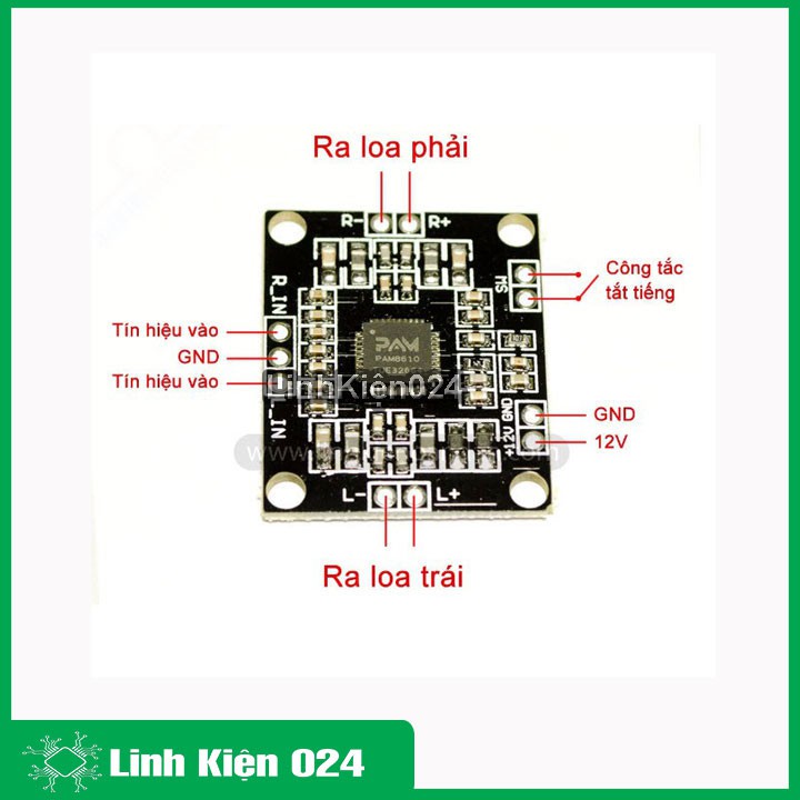Module Khuếch Đại Âm Thanh Mini PAM8610 2x15W