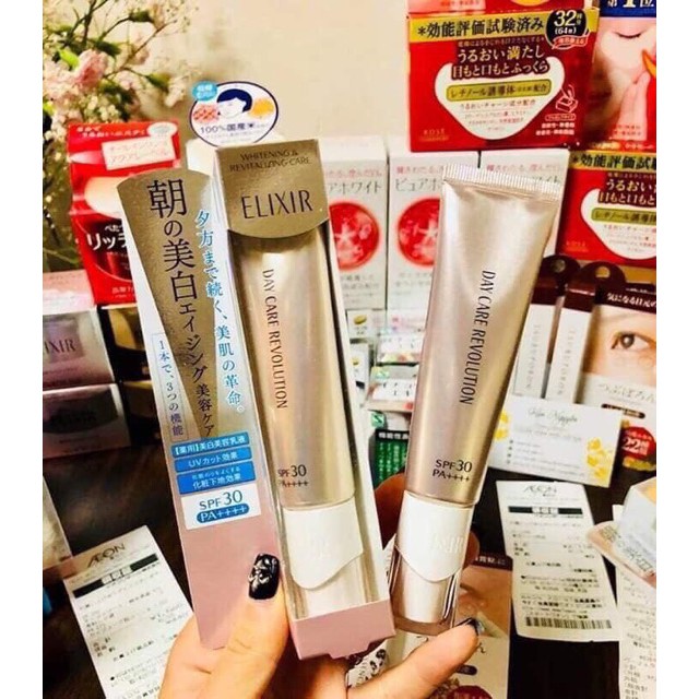 Kem dưỡng ngày Shiseido Elixir White Day Care Revolution SPF 30/PA +++ 35ml hàng chuẩn