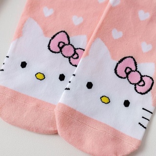Vớ cotton mềm mại in họa tiết mèo hoạt hình phong cách Harajuku Hàn Quốc chất lượng cao
 #1