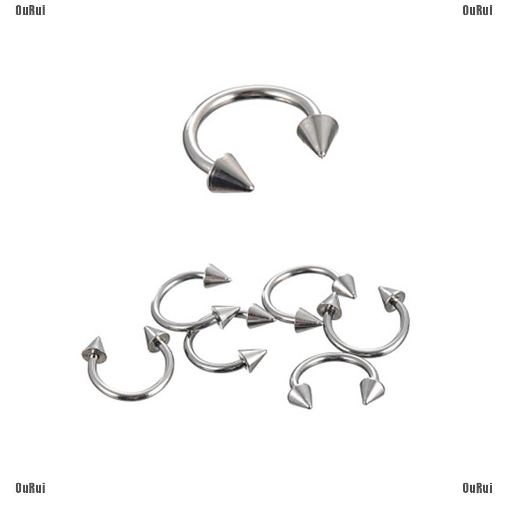 Bộ Khuyên Lưỡi Bằng Thép Không Gỉ Cá Tính Thời Trang