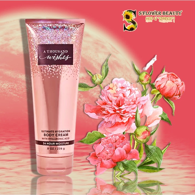 A THOUSAND WISHES | Bộ Sản Phẩm Gel Tắm -  Dưỡng Thể - Xịt Thơm Nước Hoa Toàn Thân Bath & Body Works Body