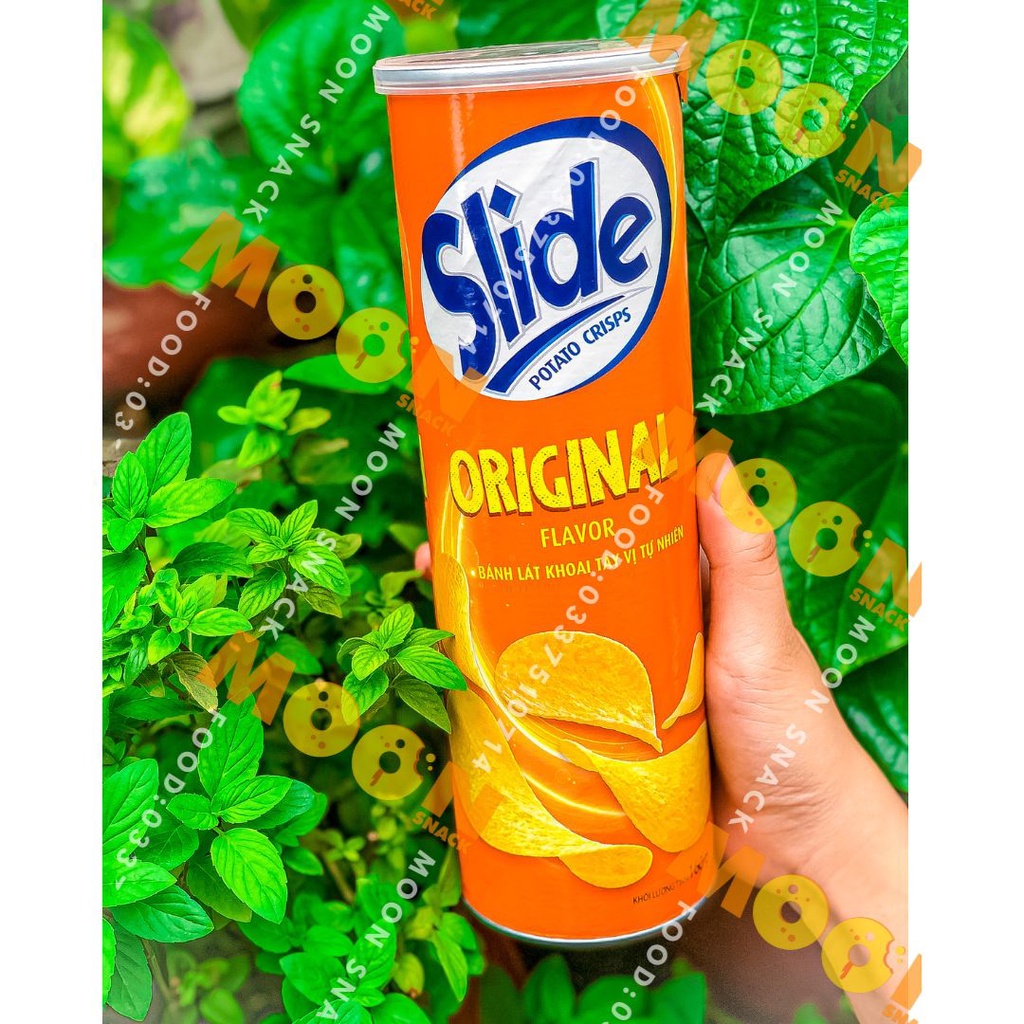 [HỘP LỚN 160g] Bánh Snack Khoai Tây Lát Slide đủ 7 vị mới phô mai/thơm cay/thịt nướng/tảo biển/ hành/tự nhiên/gà nướng
