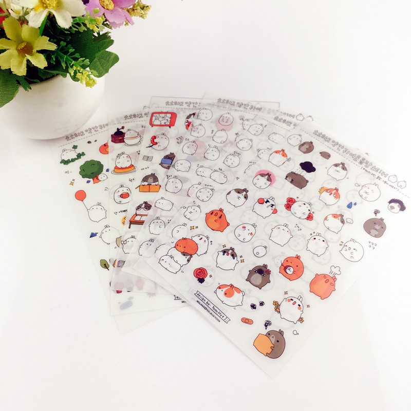 2 tập hình dán Sticker dễ thương