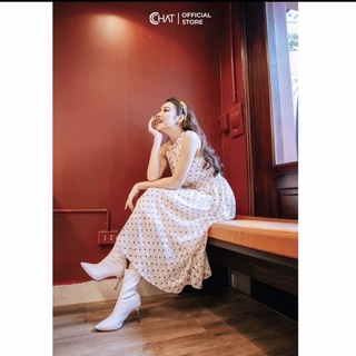 váy yếm chấm bi cchat clothes size s