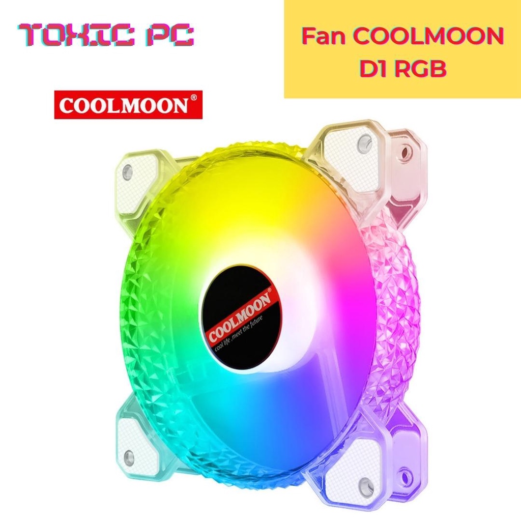 Quạt Tản Nhiệt, Fan Led RGB Coolmoon, Bộ Hub Coolmoon + điều khiển *Chính Hãng