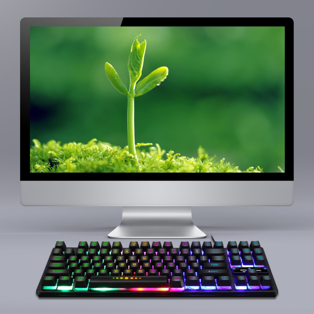 Bàn Phím Cơ Hel + Gk-10 Có Đèn Nền 87 Phím Cho Laptop / Pc