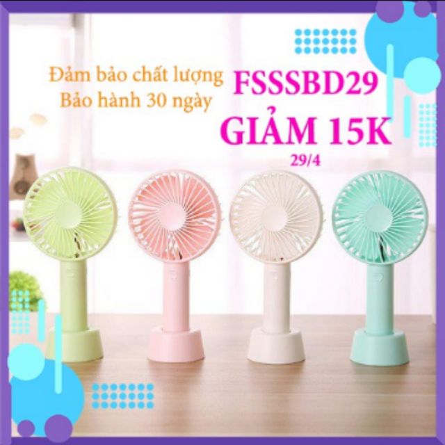 Quạt mi ni,tích điện để bàn có đế  xạc điện bằng dây Usb | BigBuy360 - bigbuy360.vn