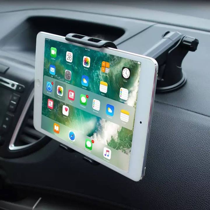 Kẹp đế hít ĐT, máy tính bảng trên xe hơi xoay 360 độ