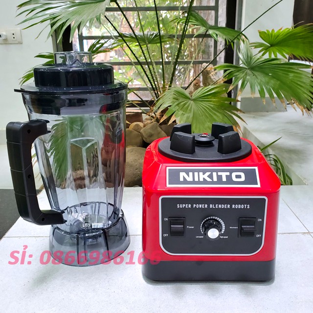 Máy Xay Sinh Tố Công Nghiệp NIKITO 4800W Nhật Bản chuyên dụng nhà hàng, khách sạn, quán coffee, xay đá, rau má,thịt cá..