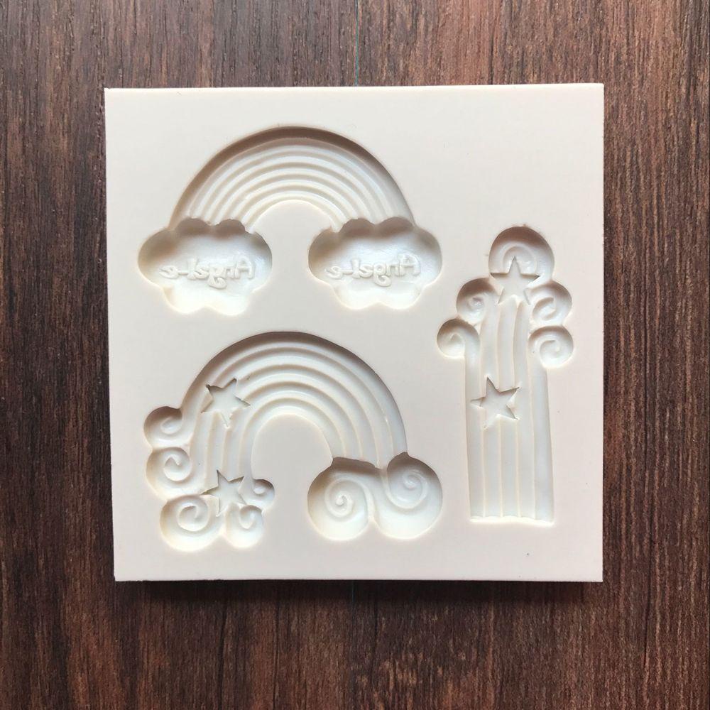 YOLA Khuôn Silicone Làm Bánh Tạo Hình Cầu Vồng Độc Đáo Tiện Dụng