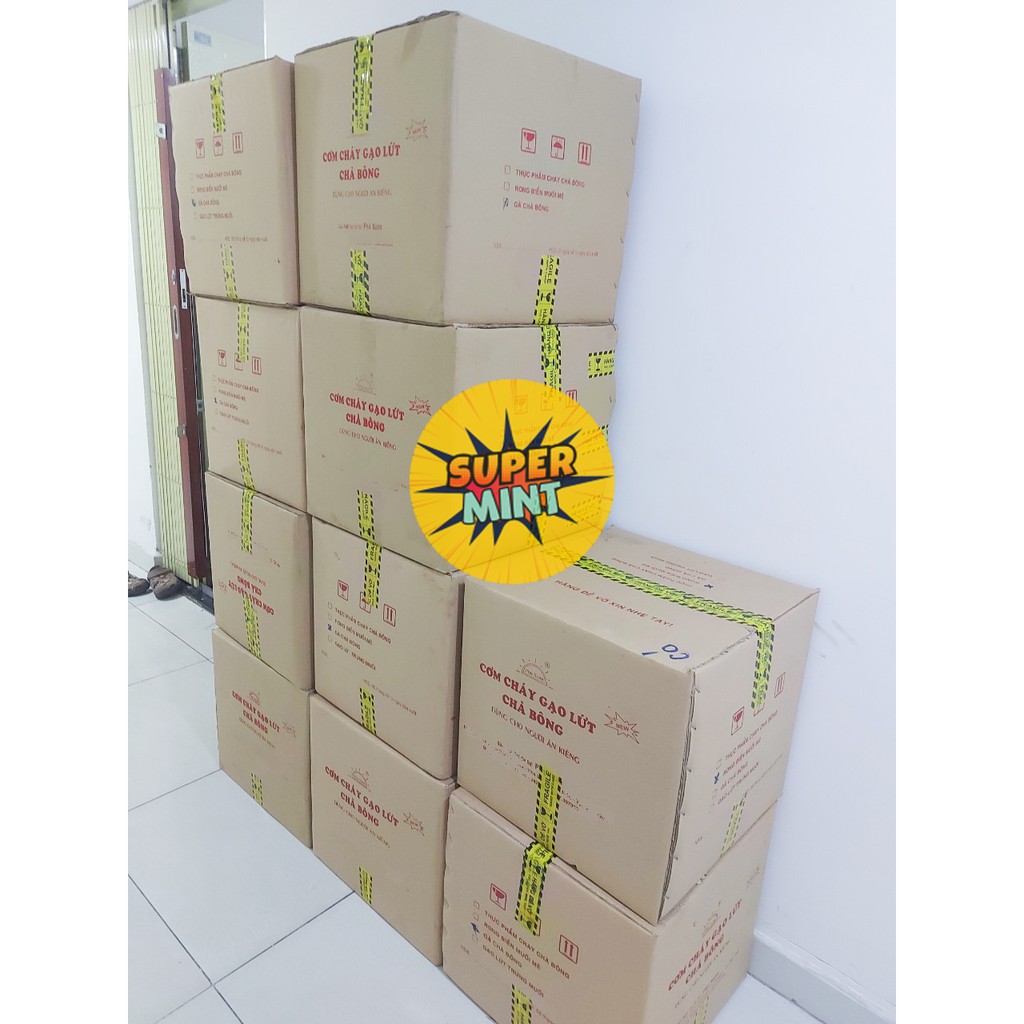 Cơm cháy GẠO LỨT chà bông - Rong biển - Trứng muối giòn rôm rốp - Đồ ăn vặt - ăn kiêng-Super Mint