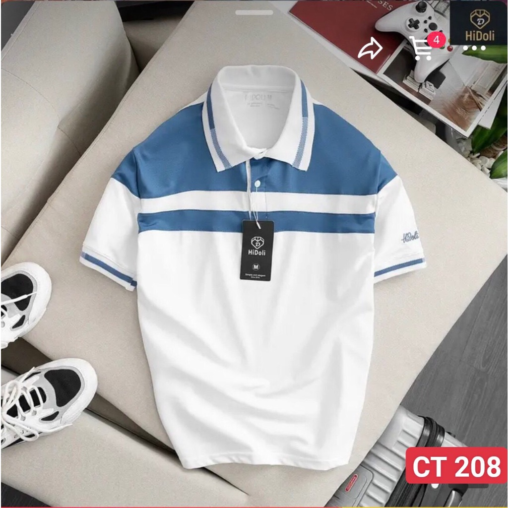 Áo thun nam cổ bẻ phong cách cao cấp,chất cotton co dãn tốt thấm hút mồ hôi Lady-Hn Store88 ms 208