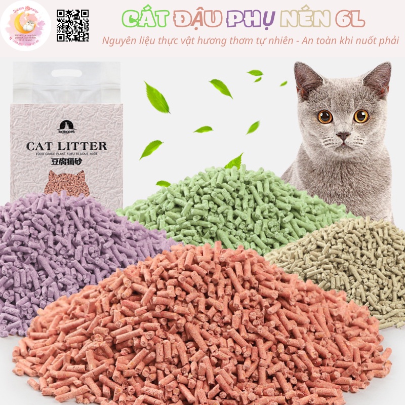 Cát đậu nành Taotaopet cho mèo, hamster, thú nhỏ...túi 6L (2.2kg)