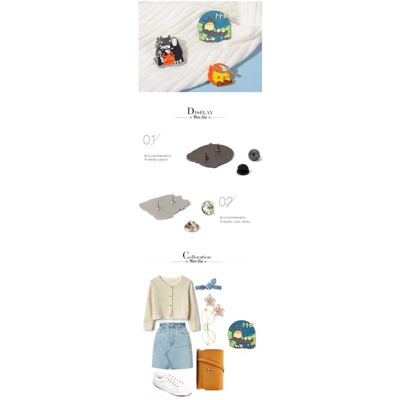 Ghim Cài Áo Hình Nhân Vật Hoạt Hình Đáng Yêu