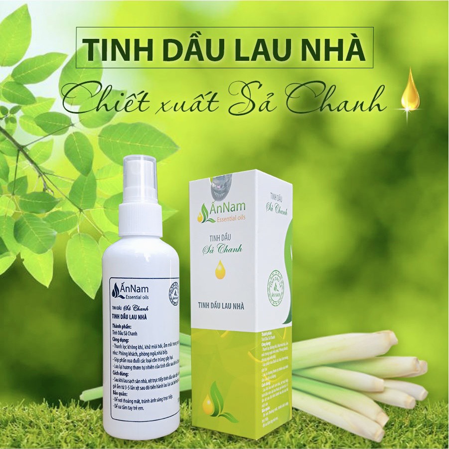 Tinh dầu lau sàn sả chanh, diệt khuẩn 100ml