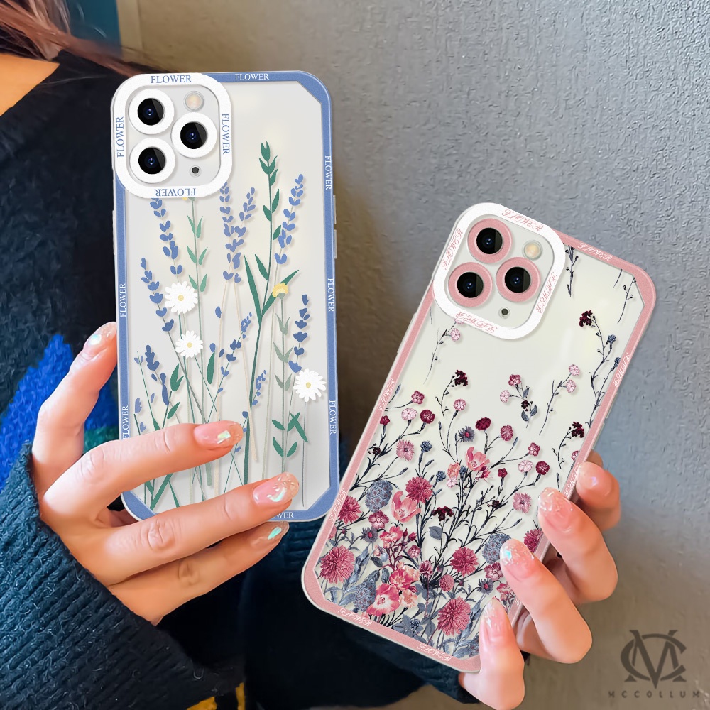 Ốp Điện Thoại TPU Mềm Trong Suốt In Hình Hoa Cho iPhone 11 12 13 Pro Max Mini 7 8 plus SE 2020 SE 2022 X XR XS Max