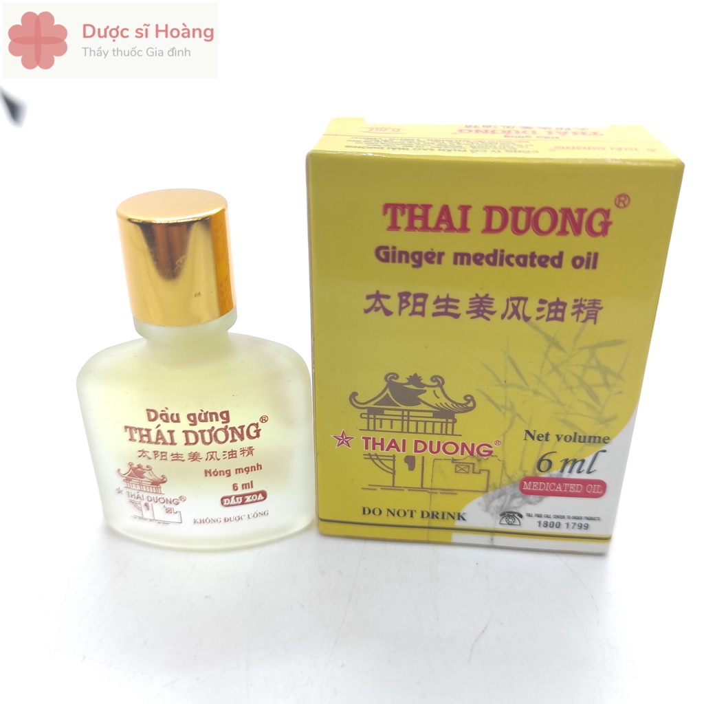 Dầu Gừng Thái Dương- Nóng Mạnh- Lọ 6ml &amp; 24ml