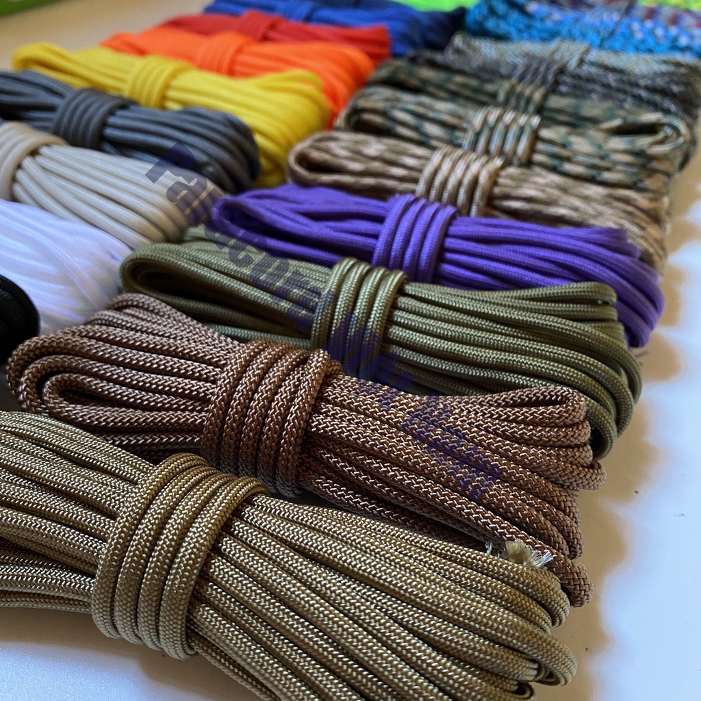 (Cuộn 10m-15m ) Dây dù Paracord 550lbs Hàng Xịn USA 100% Nylon