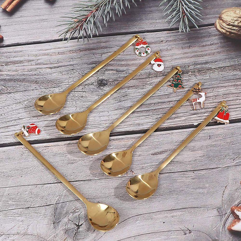 LLOYD Muỗng Cà Phê Hình Ông Già Noel Dễ Thương Có Chuông Giáng Sinh