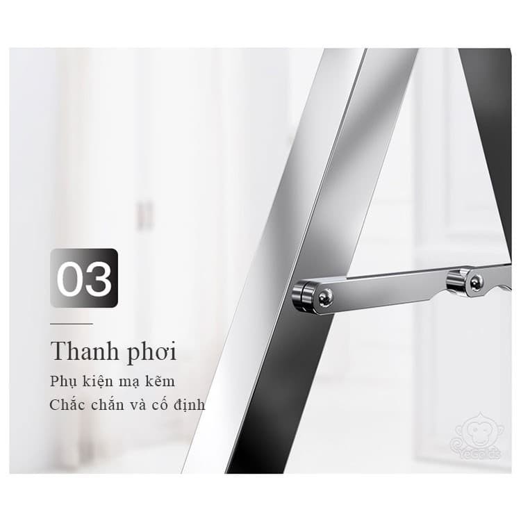 Sào Phơi Quần Áo xếp gọn đa năng chịu lực size Lớn 1,5-2,4m INOX có thanh ngay giữa (Có tặng kèm móc)