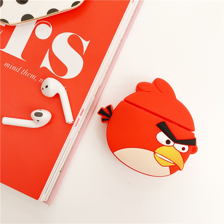 Vỏ bảo vệ hộp đựng tai nghe airpods hình angry birds sáng tạo đáng yêu