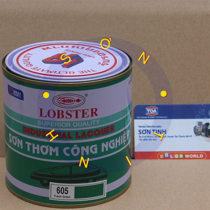Sơn thơm công nghiệp Lobster màu xanh lá  fresh green 605 800ml