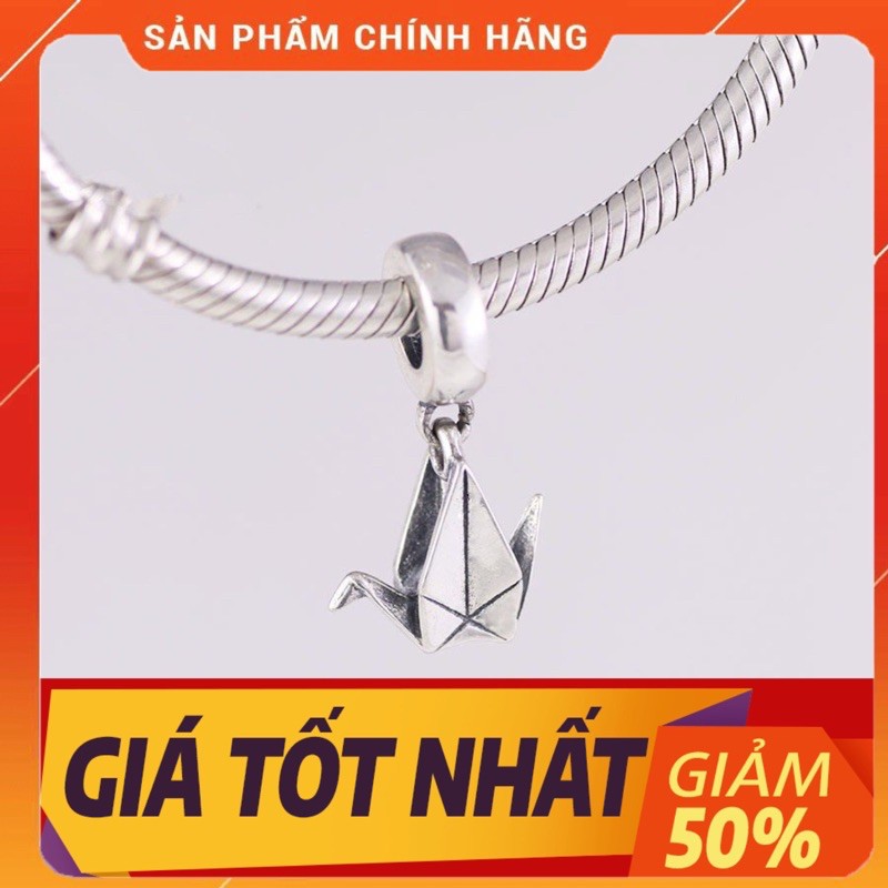 Charm treo hạc giấy bạc s925 - Đông Bích silver