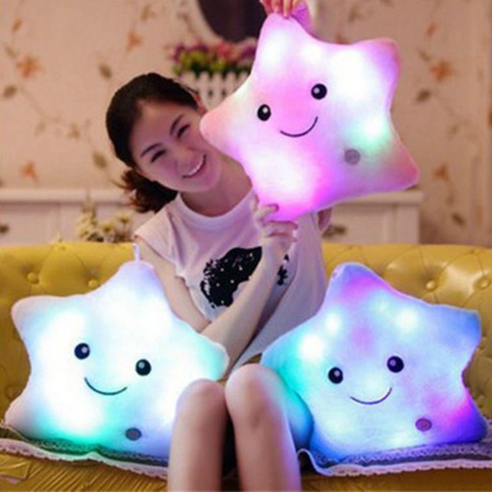 Gối Ngủ Vải Cotton Màu Dạ Quang Thoải Mái Họa Tiết Giáng Sinh Dễ Thương