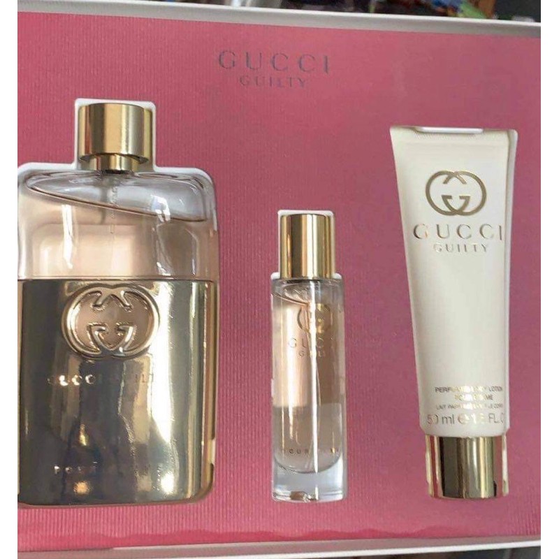 Gift Set Nước Hoa Nữ Gucci Guilty For Her EDP 3 Món