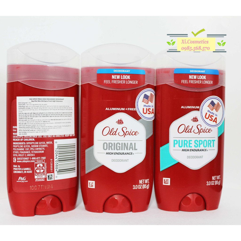 Lăn khử mùi Old Spice Pure Sport 68g - 85g Chính Hãng Mỹ