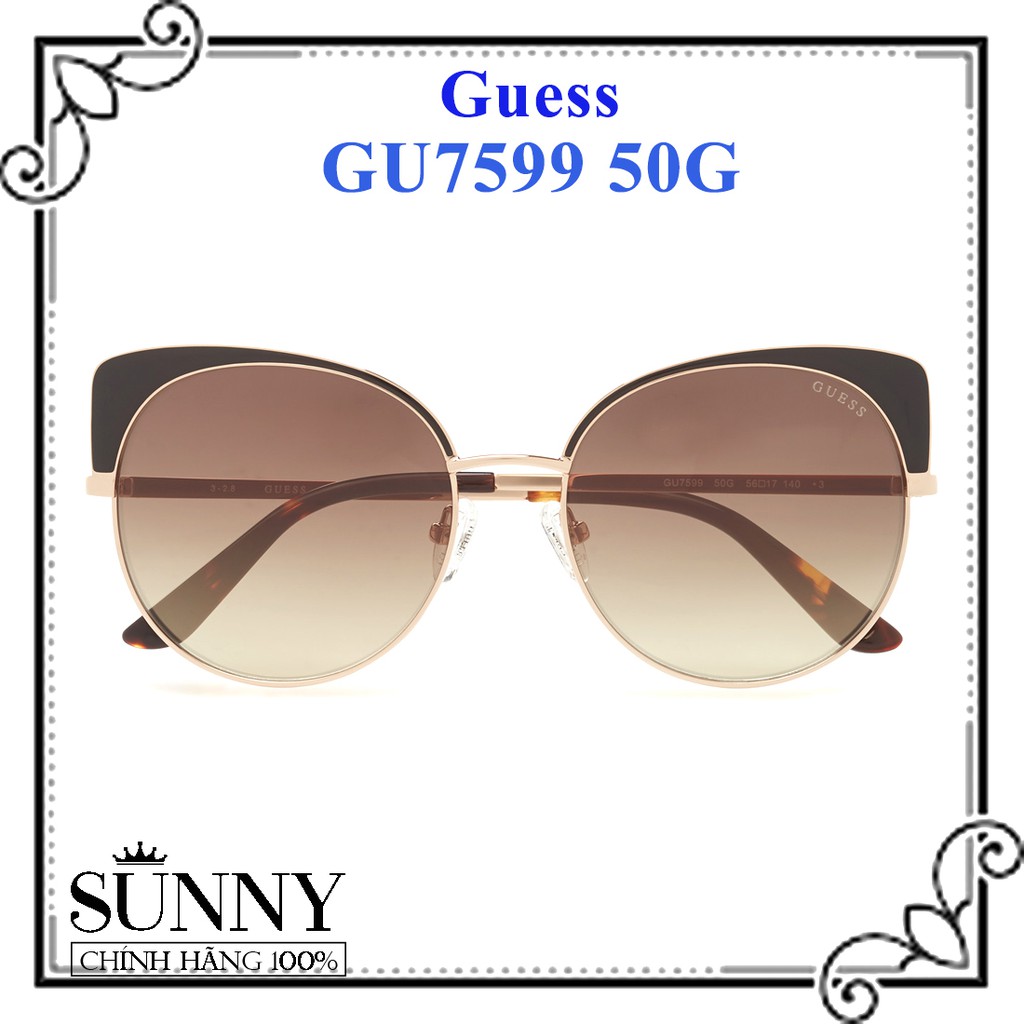 GU7599 - kính mát Guess chính hãng Italy, sp kèm tem thẻ bảo hành toàn quốc, thiết kế dễ đeo bảo vệ mắt