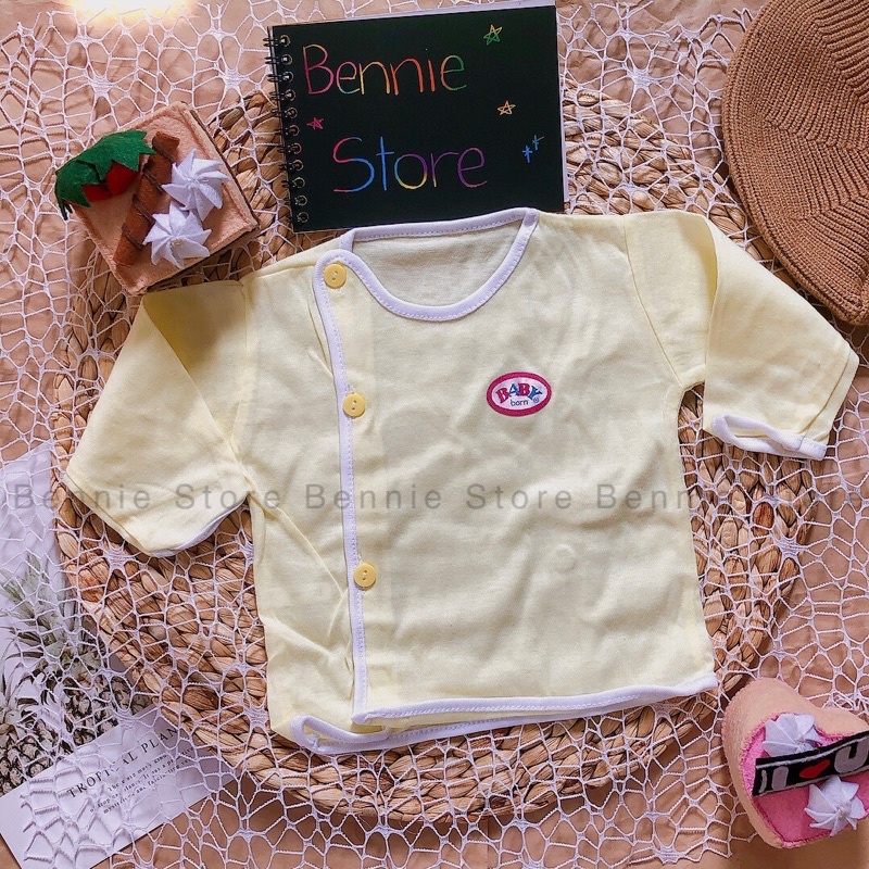 Áo sơ sinh dài tay cho bé (2,5 - 6kg), Áo cotton cho bé sơ sinh nhiều màu