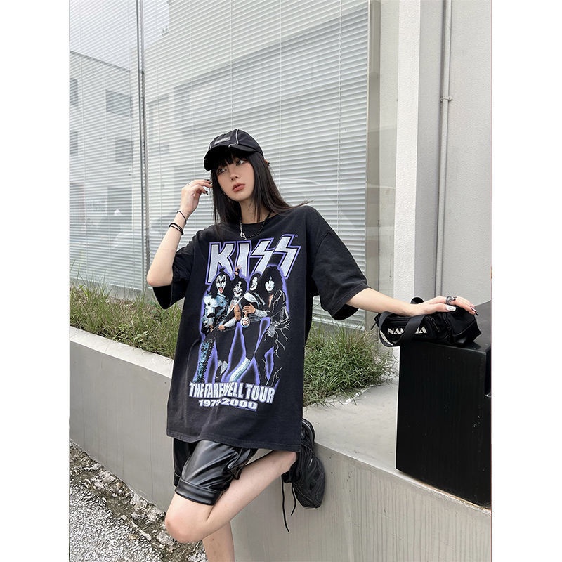 NRVP Áo Thun Nữ Oversize Cổ Tròn Thời Trang Hàn Quốc