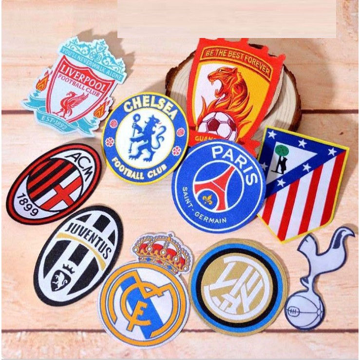 Logo Sticker ủi tiện dụng logo đội bóng Mu - Chelea - Barca - Real - Arsenal - Liverpool