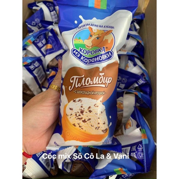 Kem con bò Kopobka vị socola vani chip