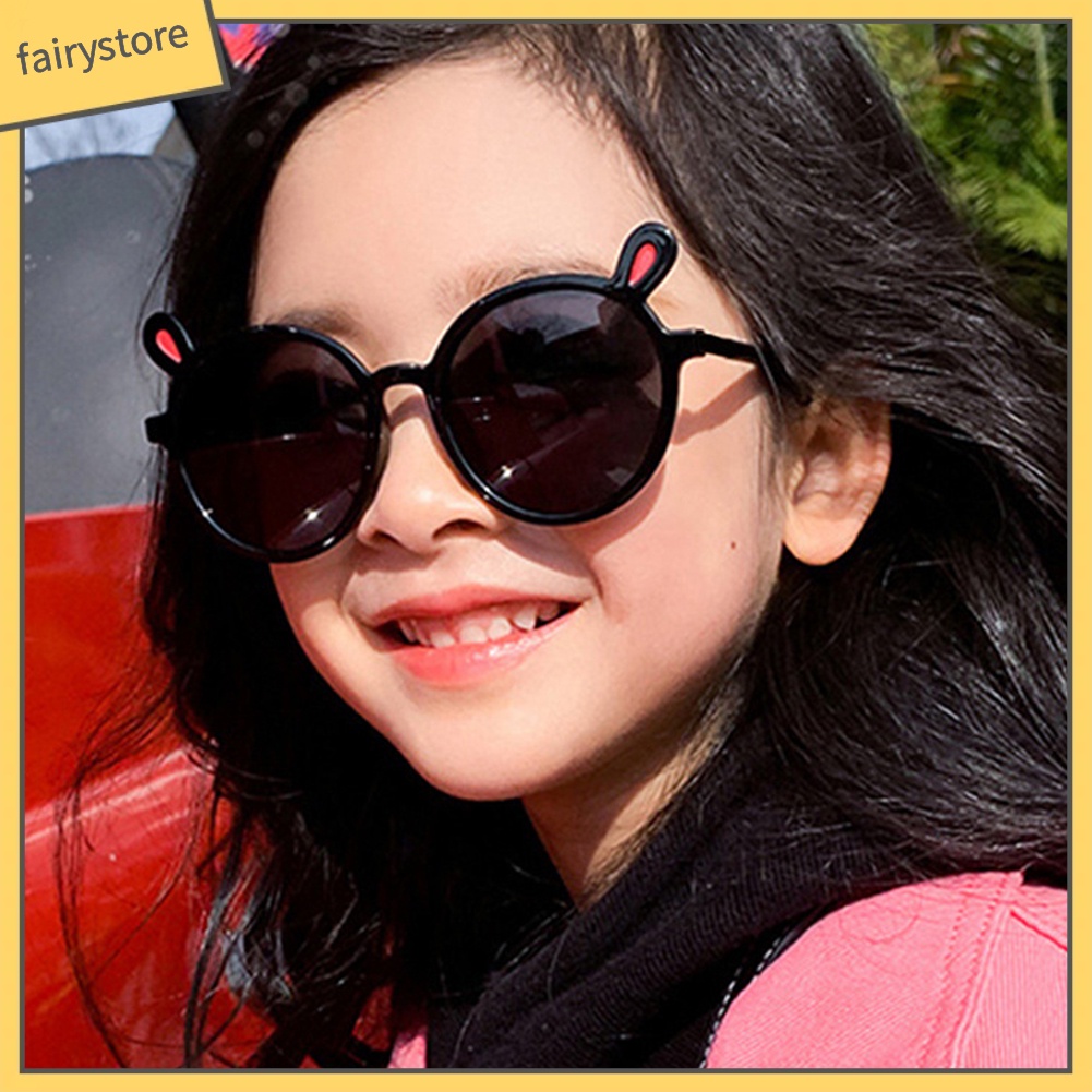 Kính Mát Gọng Tai Gấu Đáng Yêu Cho Bé Gái