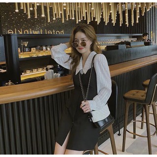 SET ÁO SƠMI KÈM ĐẦM YẾM (KÈM HÌNH THẬT)