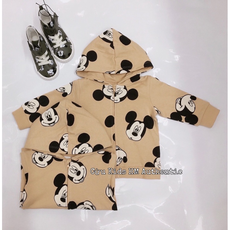 Áo khoác mickey kem có mũ Hm