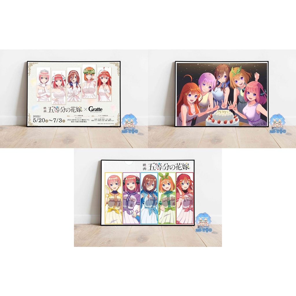 ẢNH POSTER A3 CHẤT LƯỢNG CHUẨN NAKANO NINO (20) ANIME GOTOUBUN NO HANAYOME – TRANH DÁN TƯỜNG 2D TỘC SHOP