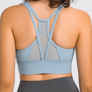 Áo tập thể thao Lululemon Mesh-Back Long Line Train Bra - Áo bra thể thao Lulu không logo
