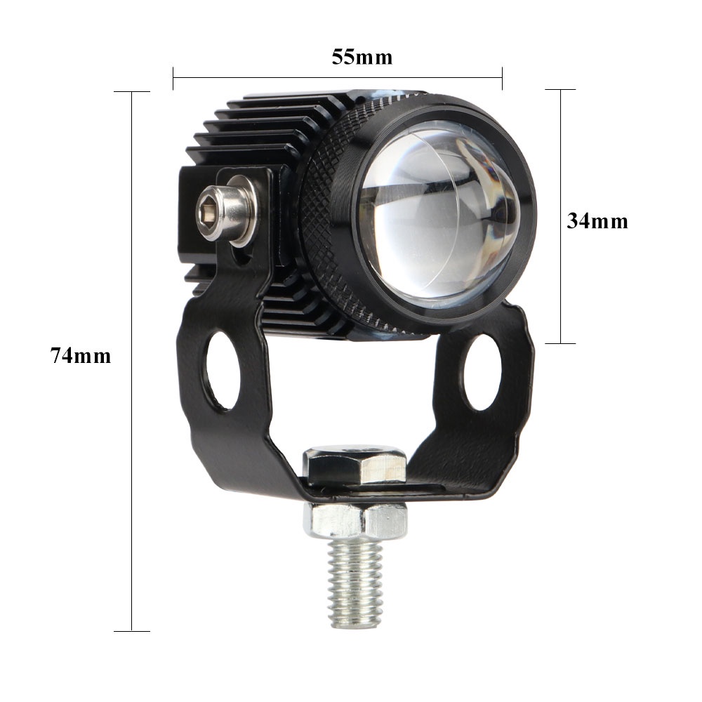 Set 1/ 2 đèn pha LED LYMOYO nhỏ gọn công suất lớn chuyên dụng cho xe mô tô