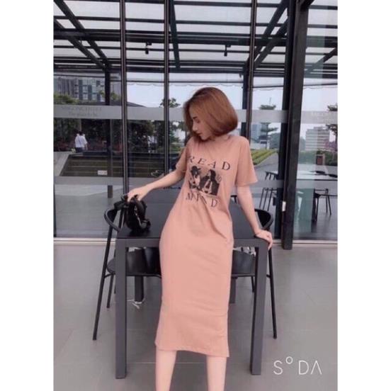 Đầm suông in hình cô gái, thiết kế trẻ trung, xinh xắn