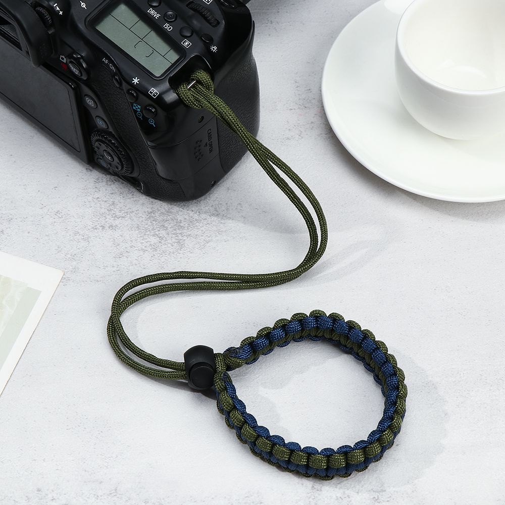 Vòng đeo cổ tay dây bện gắn máy ảnh kỹ thuật số thủ công/ đèn pin chụp ảnh sinh tồn khẩn cấp