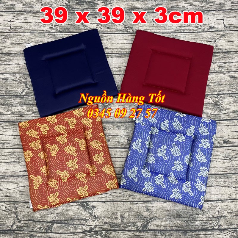Đệm Ngồi Ghế Gỗ HIRO 50x50x3cm Đa Năng Kiểu Nhật - Dùng Ngồi Bàn Trà, Văn Phòng, Salon, Sofa