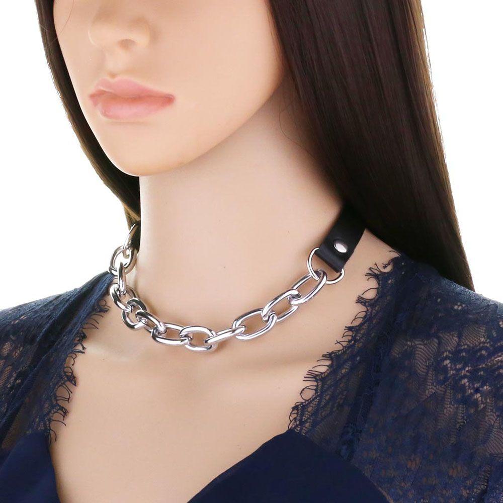 Vòng Cổ Choker Mềm Mại Màu Đen Có Thể Điều Chỉnh Cho Nữ
