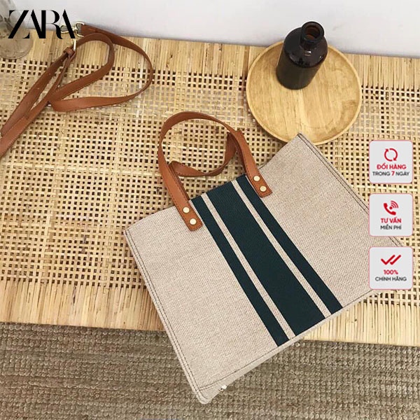 Túi Cói Sọc Zara Siêu Hot