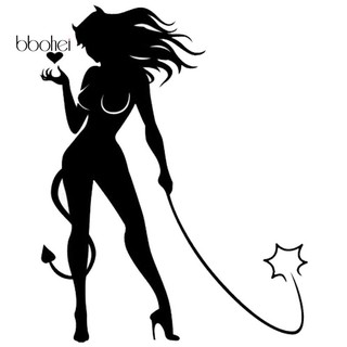 Decal Dán Trang Trí Hình Cô Gái Ác Quỷ Gợi Cảm 10.2x12.7cm Cho Xe Hơi